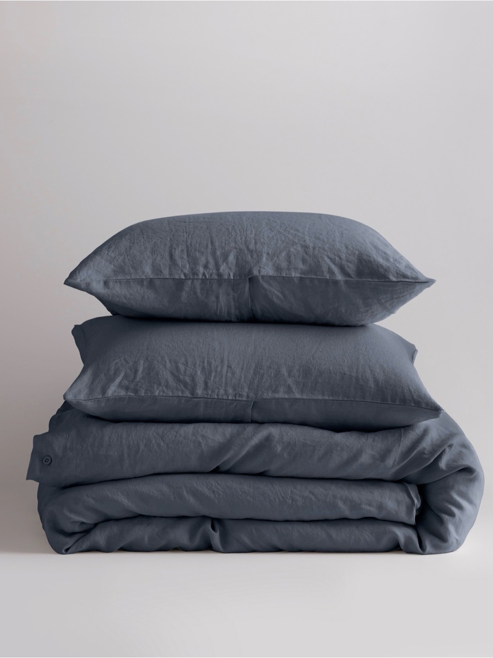 Quince European Linen Duvet Cover Set, King/Cal King in Nightfall